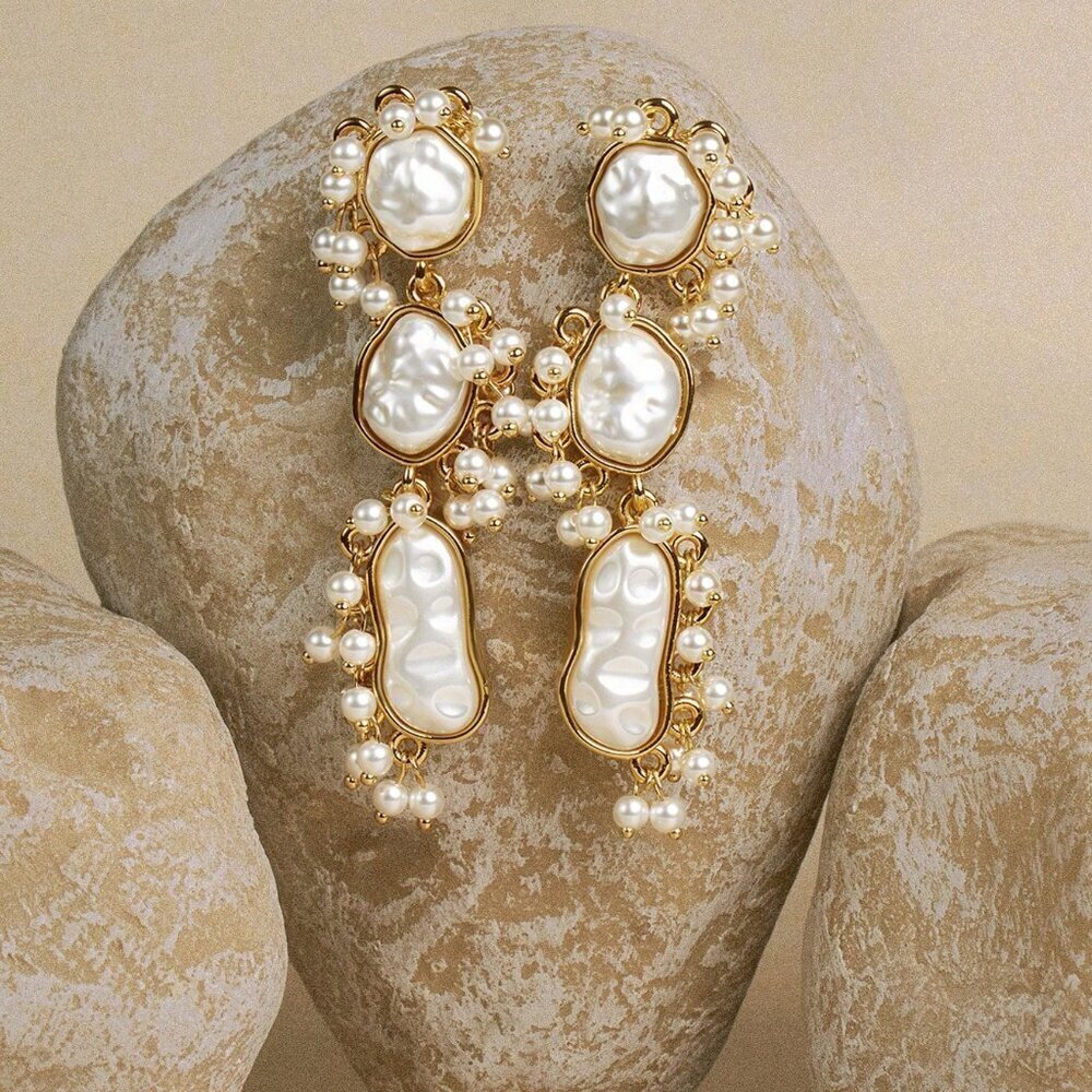 Multicolor Boho Elegant Pearl Earrings